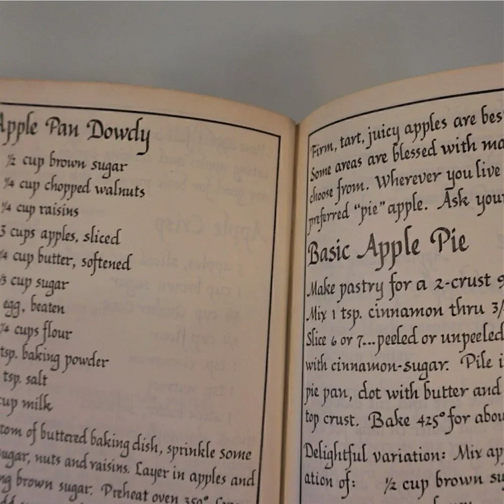 Apple Recipes Cookbook Dishes Salad Dessert Calligraphy Recipes Appleridge Stone